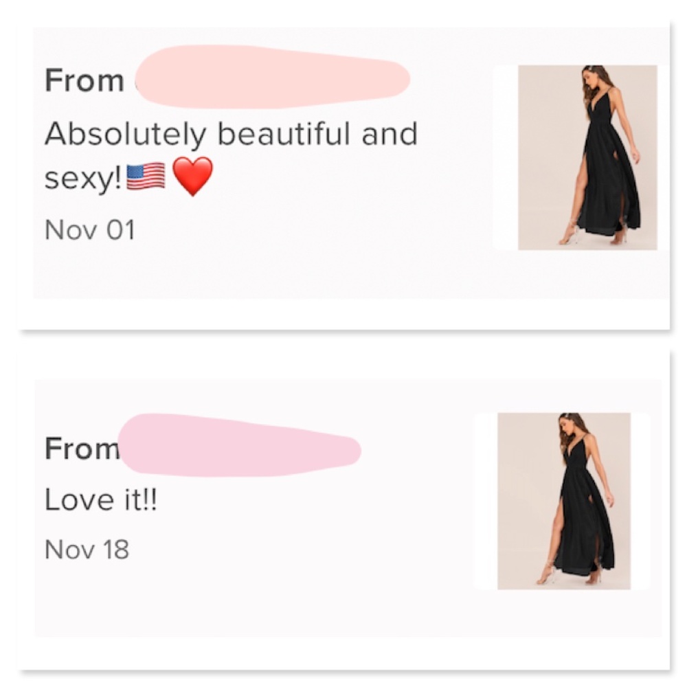 Deep V Backless High Leg Slit Maxi Dress in Black - Picture 7 of 9
